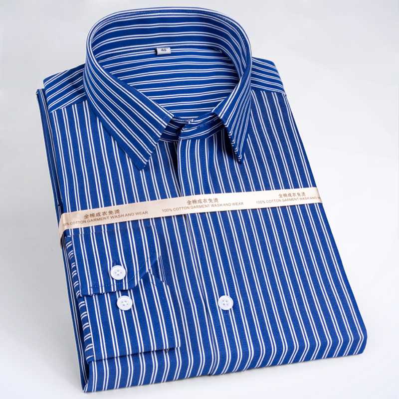 Men's Classic-fit Non-iron Striped Dress Shirt Pocket-less Design Standard-fit Casual Long Sleeve Checkered Cotton Shirts, S1831
Men's Classic-fit Non-iron Striped Dress Shirt Pocket-less Design Standard-fit Casual Long Sleeve Checkered Cotton Shirts, S1831