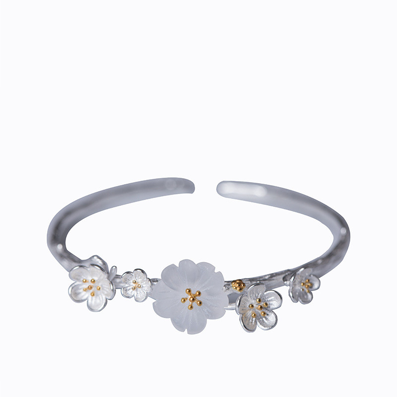 New Handmade Ethnic 925 Sterling Silver Blooming Flower Bangle For Women Lovers Gifts Fine Jewelry Cuff Statement Bangles
New Handmade Ethnic 925 Sterling Silver Blooming Flower Bangle For Women Lovers Gifts Fine Jewelry Cuff Statement Bangles