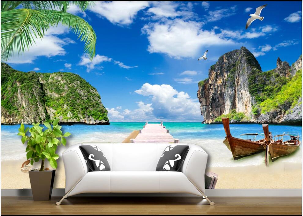 3d room wallpaper custom photo Blue sky and clouds sea wooden bridge pier boat mountain seascape 3d wall murals wallpaper for walls 3 d, Non-woven
3d room wallpaper custom photo Blue sky and clouds sea wooden bridge pier boat mountain seascape 3d wall murals wallpaper for walls 3 d, Non-woven