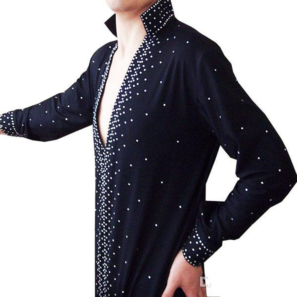 Latin Dance Shirt Men Rhinestones Samba Dance Costumes Male Tango Dance Clothes D0100 5 Colors Long Sleeve, Black
Latin Dance Shirt Men Rhinestones Samba Dance Costumes Male Tango Dance Clothes D0100 5 Colors Long Sleeve, Black