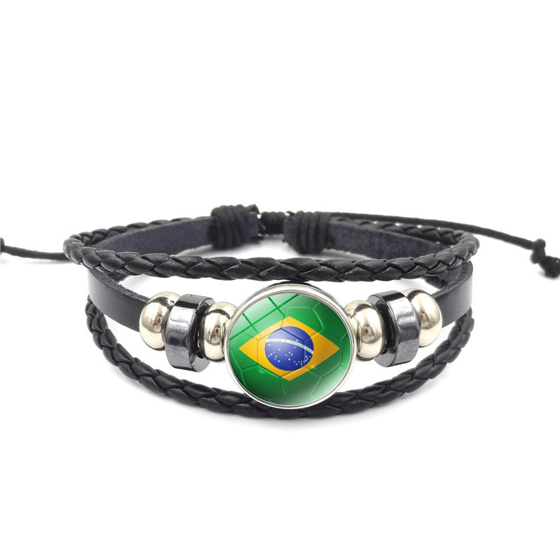 Link, Chain The FI FA World Cup Football Team Brazil Leather Bracelet Po Picture Dome Cabochon Glass Snap Button
Link, Chain The FI FA World Cup Football Team Brazil Leather Bracelet Po Picture Dome Cabochon Glass Snap Button
