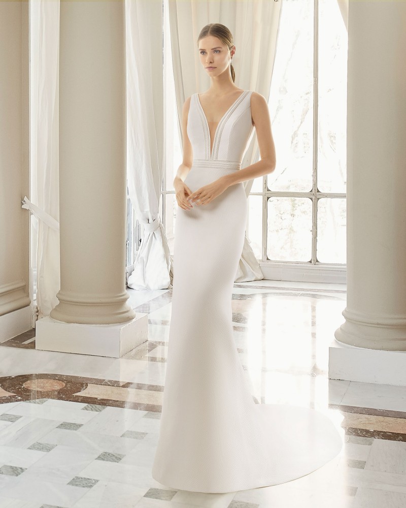 mermaid satin wedding dresses with detachable train deep v neck beads backless wedding gowns plus size sleeveless bridal dress