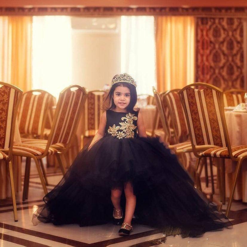 2020 New Black Ball Gown Flower Girl Dresses For Weddings Gold Appliqued Puffy Ruffles Princess High Low Girls Birthday party Pageant Gowns, Same as image
2020 New Black Ball Gown Flower Girl Dresses For Weddings Gold Appliqued Puffy Ruffles Princess High Low Girls Birthday party Pageant Gowns, Same as image