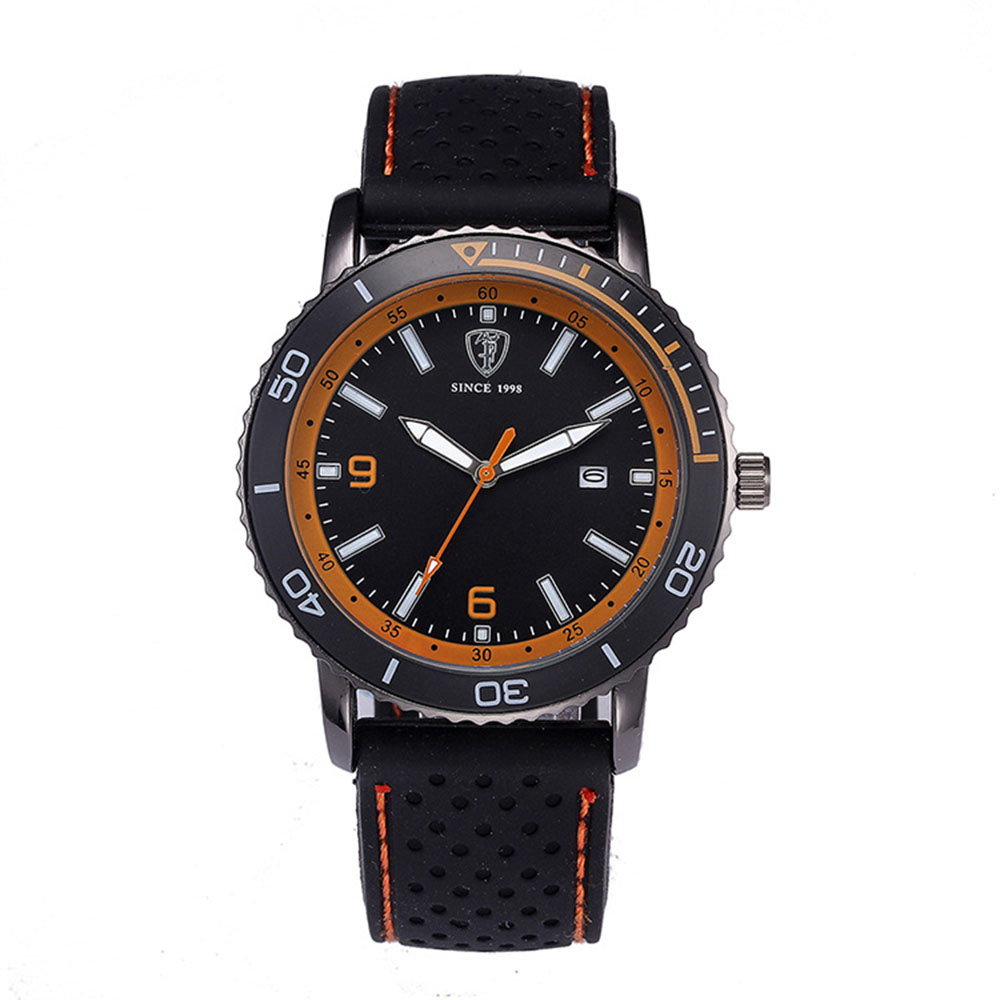Cool Black Men Watch Outdoor Sports Calendar Men Silicone Band Foreign Trade Watch Student Table, Slivery;brown
Cool Black Men Watch Outdoor Sports Calendar Men Silicone Band Foreign Trade Watch Student Table, Slivery;brown
