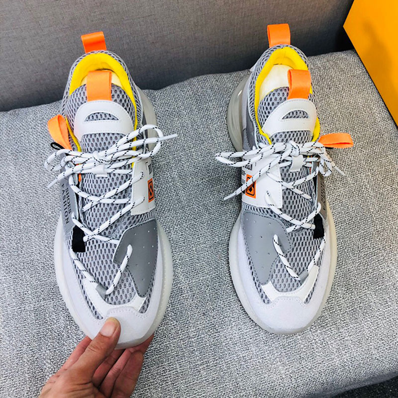 Summer designer casual shoes contrast color pattern design men's sports shoes retro classic luxury mesh breathable hot new products 38-45