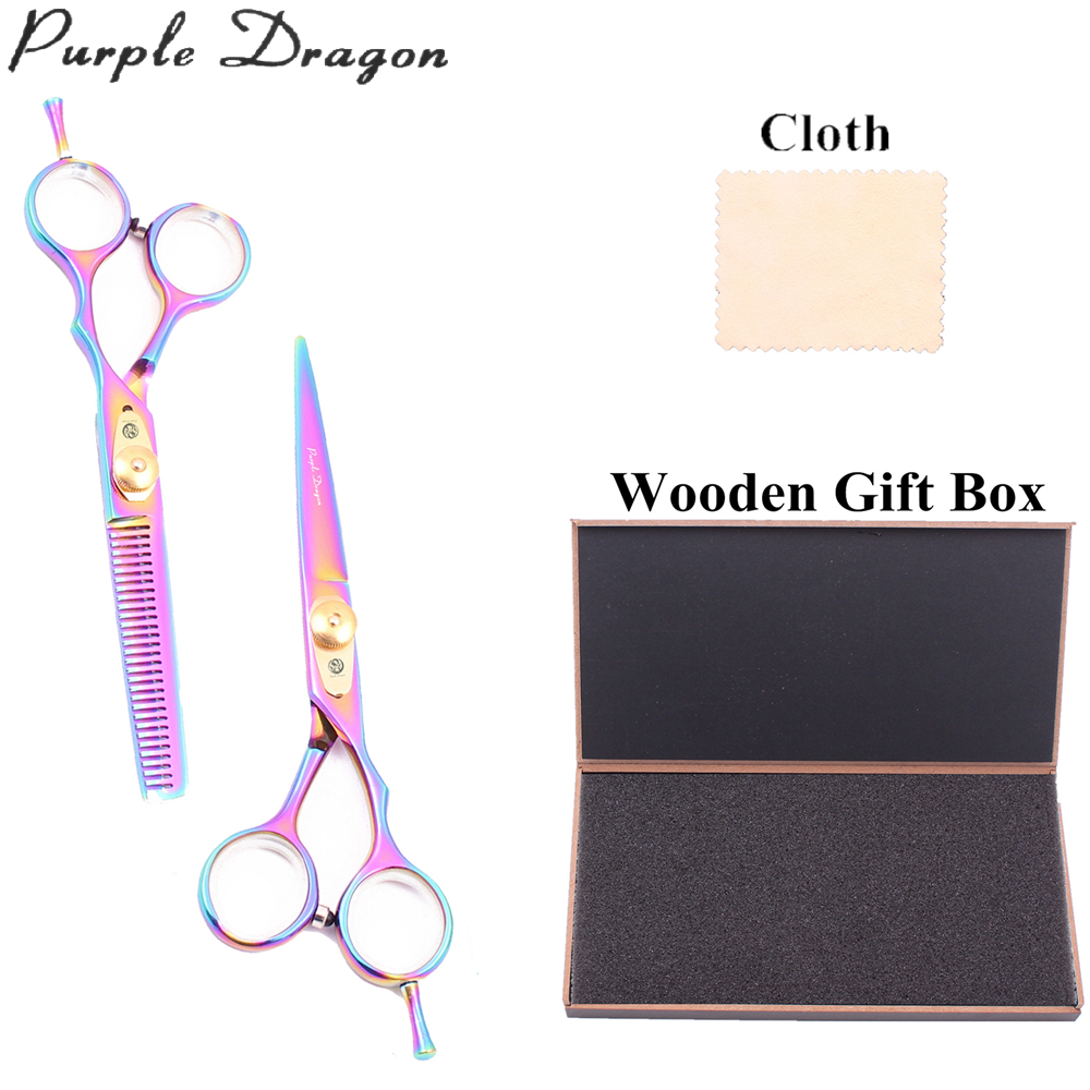 Professional Barber Shears Z1020 6" Multi-color Japan Stainless Purple Dragon Haircut Shears Cutting Scissors Thinning Shears Hair Scissors
Professional Barber Shears Z1020 6" Multi-color Japan Stainless Purple Dragon Haircut Shears Cutting Scissors Thinning Shears Hair Scissors