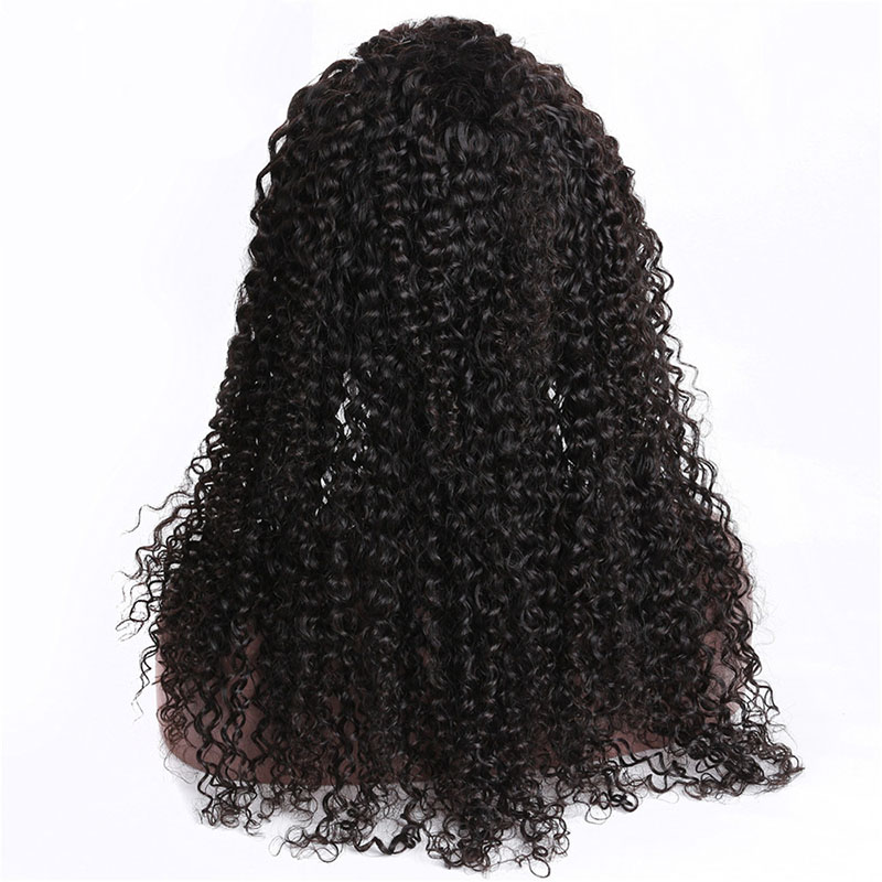 Brazilian Virgin 8-30Inch Lace Front Wigs Natural Color Afro Kinky Curly Human Wig With Baby Hair