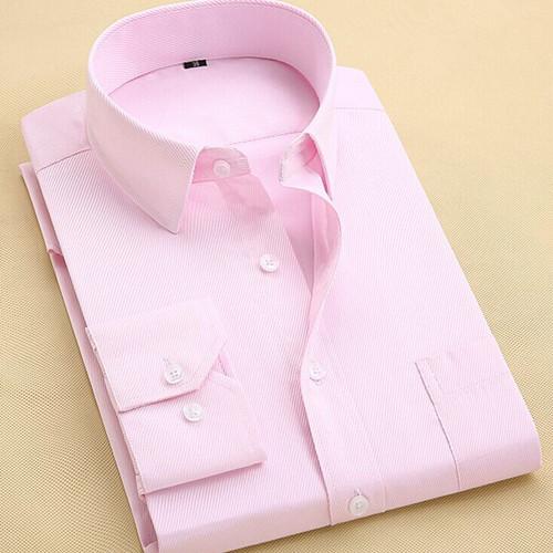 New Fashion Long Sleeve Slim Men Dress Shirt 4XL High Quality Solid Work Male Clothing Fit Business Shirts Wholesale Cheap
