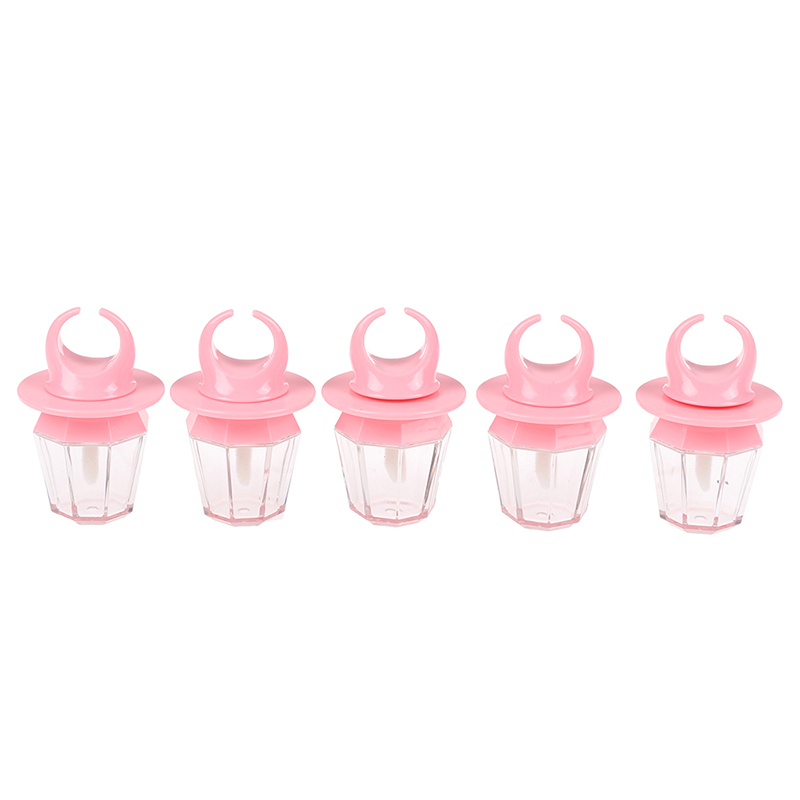 8ml Pink Diamond Ring Shape Empty Lip Gloss Bottle Lipgloss Tube Pink Lip Gloss Tube Lips Bottle Wand Brush Container New