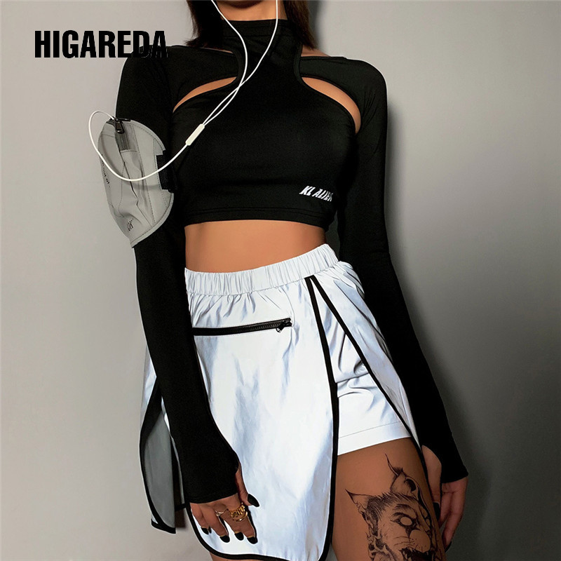 reflective patchwork sexy shorts skirts 2020 summer women fashion club party zipper high waist streetwear culottes, Silver
reflective patchwork sexy shorts skirts 2020 summer women fashion club party zipper high waist streetwear culottes, Silver