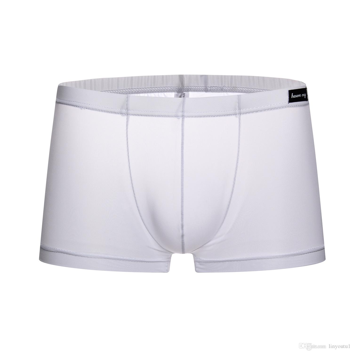 2020 Sexy men underwear Boxer shorts Ice silk u convex soft sexy kilot male men's underpants boxer slips Gay underwear