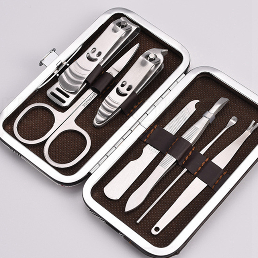 Nail Care Tools Manicure Sets Nail Clippers Nail Scissors Tweezer Manicure Pedicure Set Travel Grooming Kit 7pcs/Set De Manicura De Unas