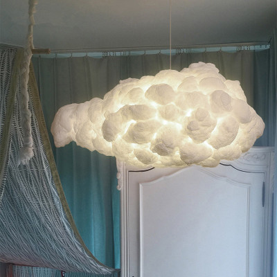 Modern Creative Floating Clouds Chandeliers Warm Romantic Living Room Bedroom Study Bar Restaurant Cotton Clouds Light Fixtures