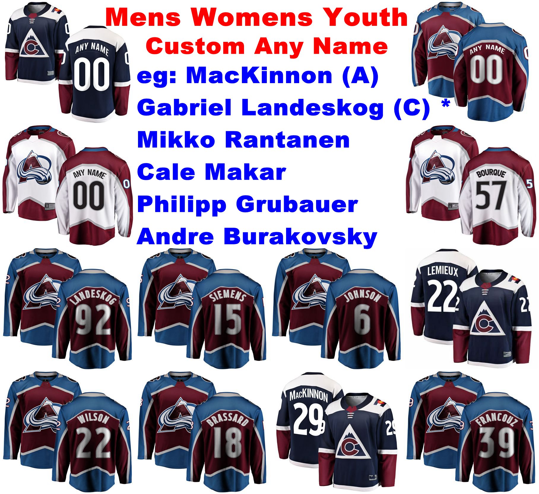 Mens Custom Colorado Avalanche Jerseys Pierre-Edouard Bellemare Jersey Burakovsky Calvert Compher Joonas Donskoi Ice Hockey Jerseys Stitched, Women's maroon home
Mens Custom Colorado Avalanche Jerseys Pierre-Edouard Bellemare Jersey Burakovsky Calvert Compher Joonas Donskoi Ice Hockey Jerseys Stitched, Women's maroon home