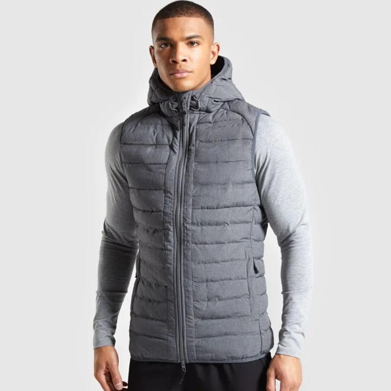 Men's Vests Thicken Hooded Vest Winter Warm Tank Top Men Sleeveless Hoodie Sweatshirt Black Casual Coat Zipper Jacket Male Cotton Sportswear