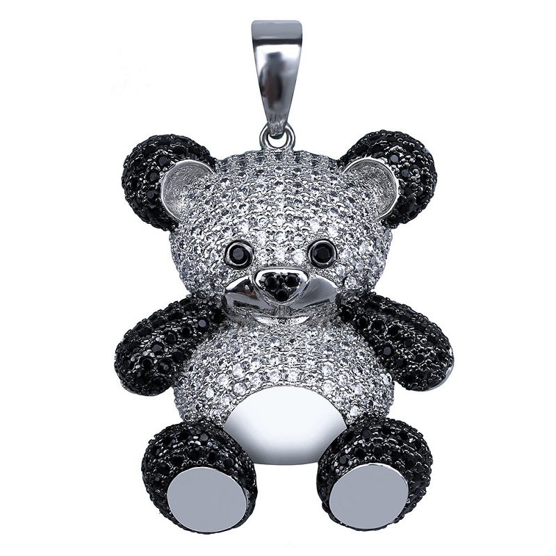 Fashion-Panda Pendant Necklace For Mens Womens New Fashion Hip Hop Necklace Jewelry Iced Out Pendant Necklace