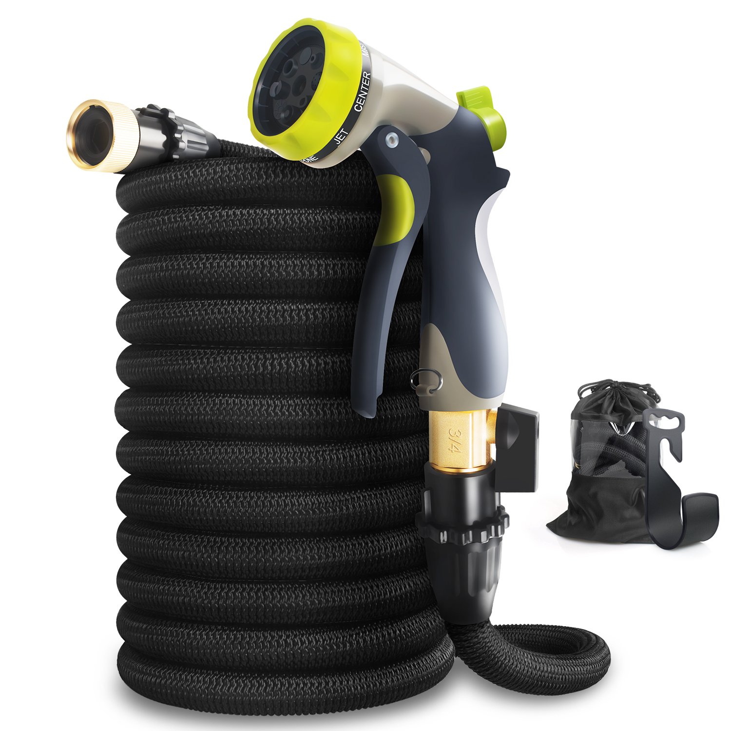 Expandable Garden Hose Nozzle Strongest Expandable Water Hose With Double Latex Core, Solid Brass Fittings, Extra Strength Fabric, Flexible, Black
Expandable Garden Hose Nozzle Strongest Expandable Water Hose With Double Latex Core, Solid Brass Fittings, Extra Strength Fabric, Flexible, Black