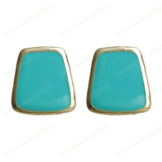 5Colors Black/White Enamel Korean Stud Earrings For Women 2020 New Fashion Jewlery Simple Female Earring