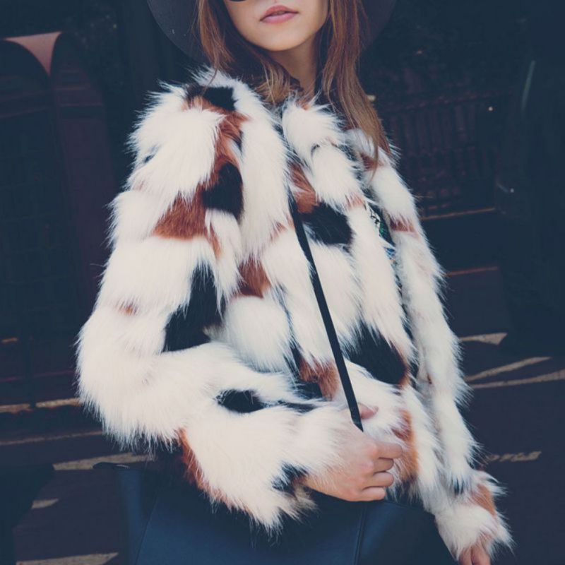 Women Elegant Fluffy Faux Fur Outerwear Warm Long Sleeve Female Autumn Winter Coat Jacket, White
Women Elegant Fluffy Faux Fur Outerwear Warm Long Sleeve Female Autumn Winter Coat Jacket, White