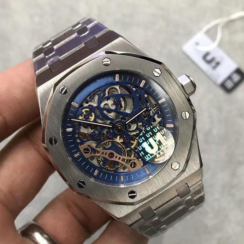 Top Luxury mens watch Sapphire Glass 15407ST.OO.1220ST.01 series 41MM skeleton dial automatic movement Solid Stainless strap wrist watch, Box
Top Luxury mens watch Sapphire Glass 15407ST.OO.1220ST.01 series 41MM skeleton dial automatic movement Solid Stainless strap wrist watch, Box