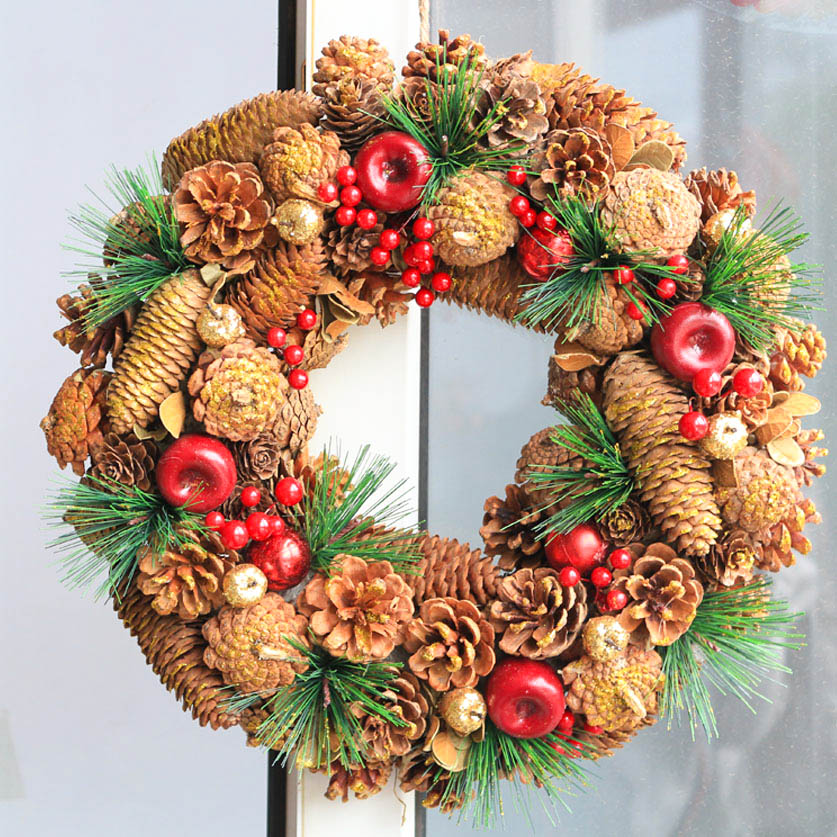 Christmas Handcraft Wreath Wedding Decoration Farmhouse Home Decor Pinecone Berry Apple Autumn Harvest Decor wianek na drzwi
Christmas Handcraft Wreath Wedding Decoration Farmhouse Home Decor Pinecone Berry Apple Autumn Harvest Decor wianek na drzwi