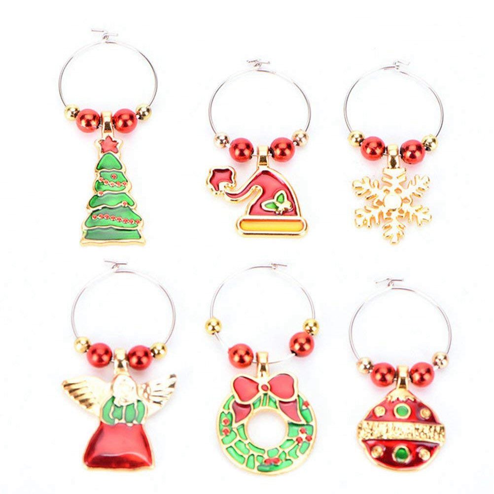 6 Pack Chirstmas Wine Glass Charms Rings Wine Glass Markers for Xmas Party Bar Table Decorations
6 Pack Chirstmas Wine Glass Charms Rings Wine Glass Markers for Xmas Party Bar Table Decorations