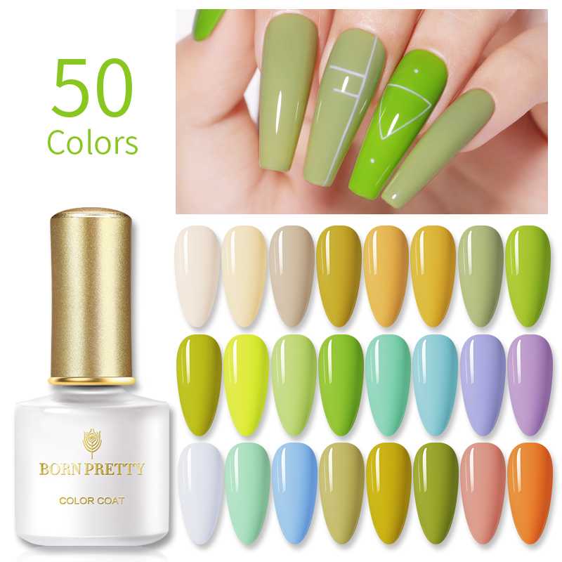 

BORN PRETTY 6ml Colorful Spring Summer Nail Gel Polish Varnish Pure Nail Color Soak Off UV Gel Art Design Lacquer Free Ship, Pg09