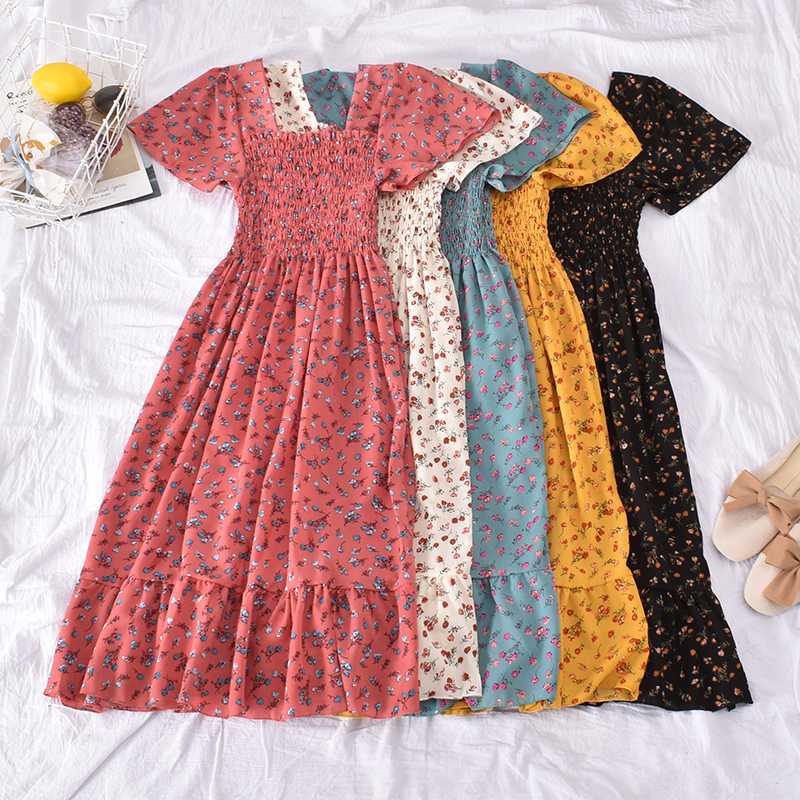 2020 New Summer Korean Retro Dress Women Fashion Square Neck Floral Print High Waist Ruffle Dress Ladies Kleid Boho Long Robe
2020 New Summer Korean Retro Dress Women Fashion Square Neck Floral Print High Waist Ruffle Dress Ladies Kleid Boho Long Robe