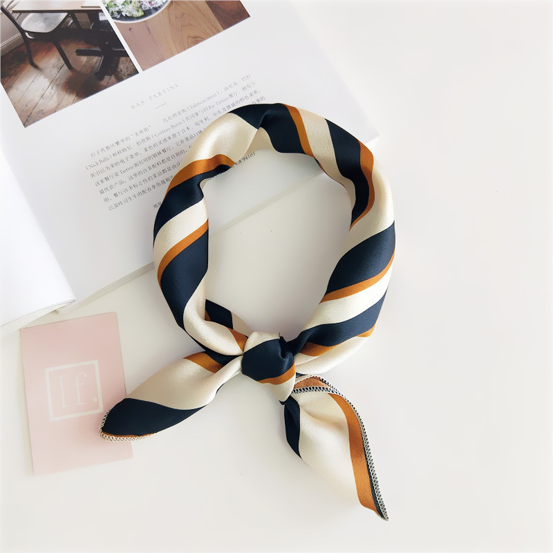 Women 50*50 Small Soft Hair Tie Band Decorative Multifunctional Head Scarf Multicolor Stripe Print Kerchief Neck Elegant Square C19011001, Blue;gray
Women 50*50 Small Soft Hair Tie Band Decorative Multifunctional Head Scarf Multicolor Stripe Print Kerchief Neck Elegant Square C19011001, Blue;gray