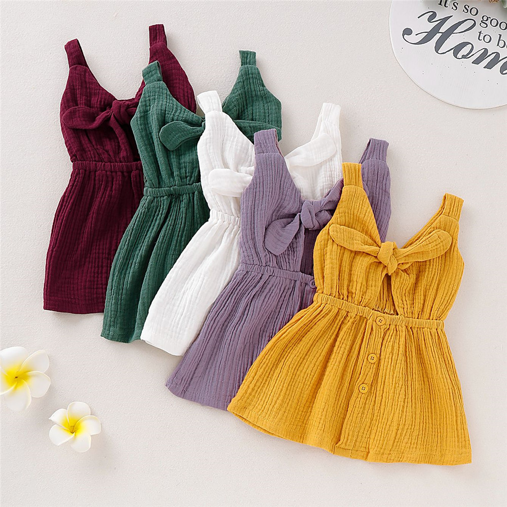 Mikrdoo Summer Hot Sale Solid Color Kids Baby Girl Party Dress Sleeveless Cotton Bowknot Cute Dresses, Purple
Mikrdoo Summer Hot Sale Solid Color Kids Baby Girl Party Dress Sleeveless Cotton Bowknot Cute Dresses, Purple