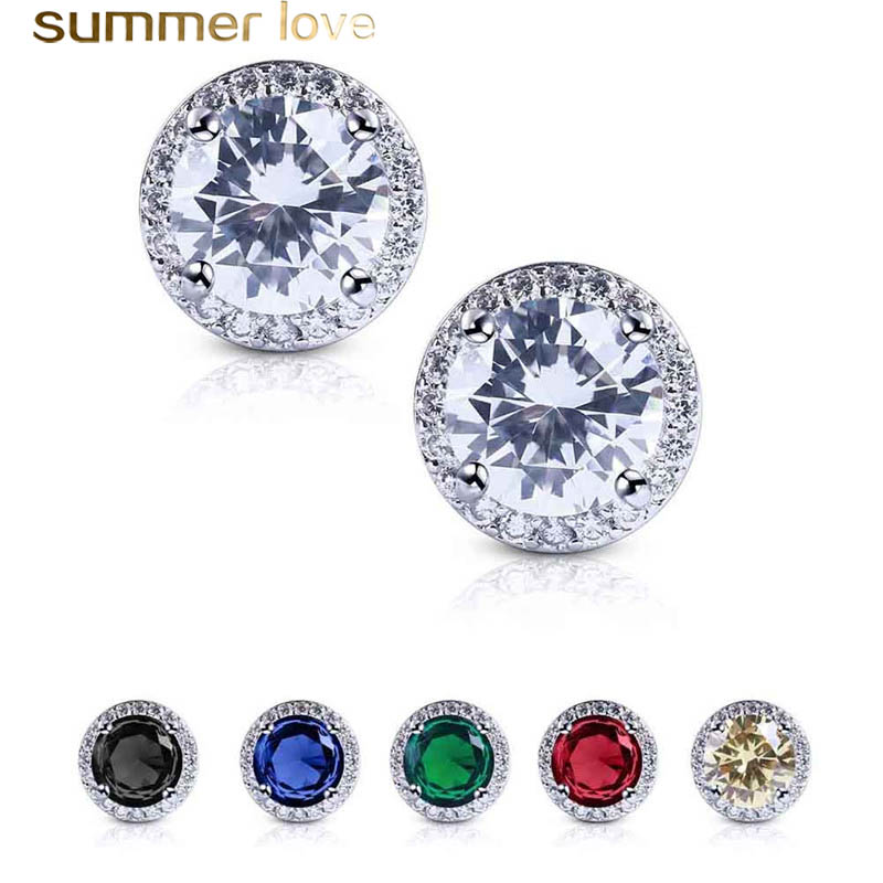 2019 New 11mm Cubic Zirconia Round Gemstone Stud Earrings for Women Girls Fashion Colorful Copper Inlay Zircon CZ Earring Jewelry Gift
2019 New 11mm Cubic Zirconia Round Gemstone Stud Earrings for Women Girls Fashion Colorful Copper Inlay Zircon CZ Earring Jewelry Gift
