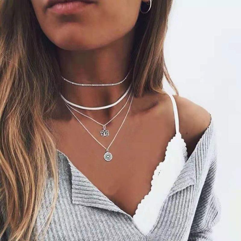 Layered Necklaces for Wome Jewelry Chain Collares Kolye Chains Femme Choker Lotus Pendant Necklace Egirl Personalized Necklace
Layered Necklaces for Wome Jewelry Chain Collares Kolye Chains Femme Choker Lotus Pendant Necklace Egirl Personalized Necklace