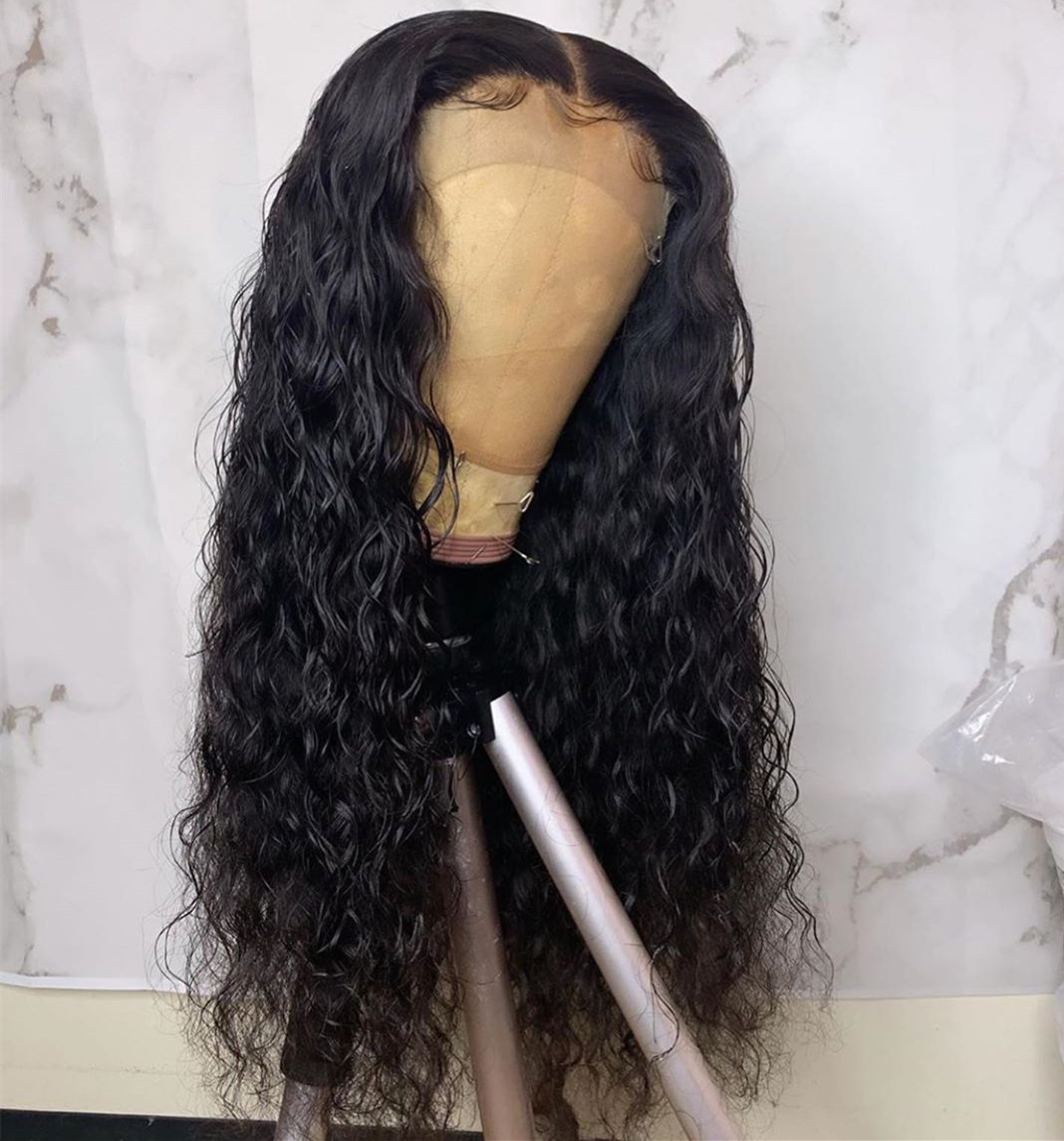 13x4 Deep Wave Frontal Wig Transparent hd 30 Inch Pre Plucked Remy Brazilian water Curly Lace Front Human Hair Wigs 130%density diva1