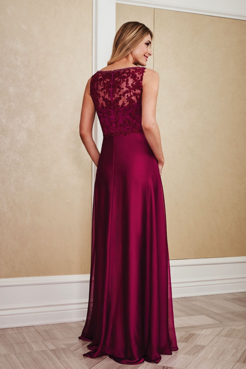 Gorgeous Burgundy Arabic Formal Evening Dresses Sleeveless Floor Length Chiffon Evening Gowns Custom Made Special Evening Dress