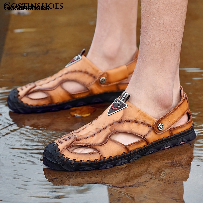 Mens Sandals Genuine Leather Large Size Casual Fashion Sandalias Playa Mens Sandals Summer, Black
Mens Sandals Genuine Leather Large Size Casual Fashion Sandalias Playa Mens Sandals Summer, Black