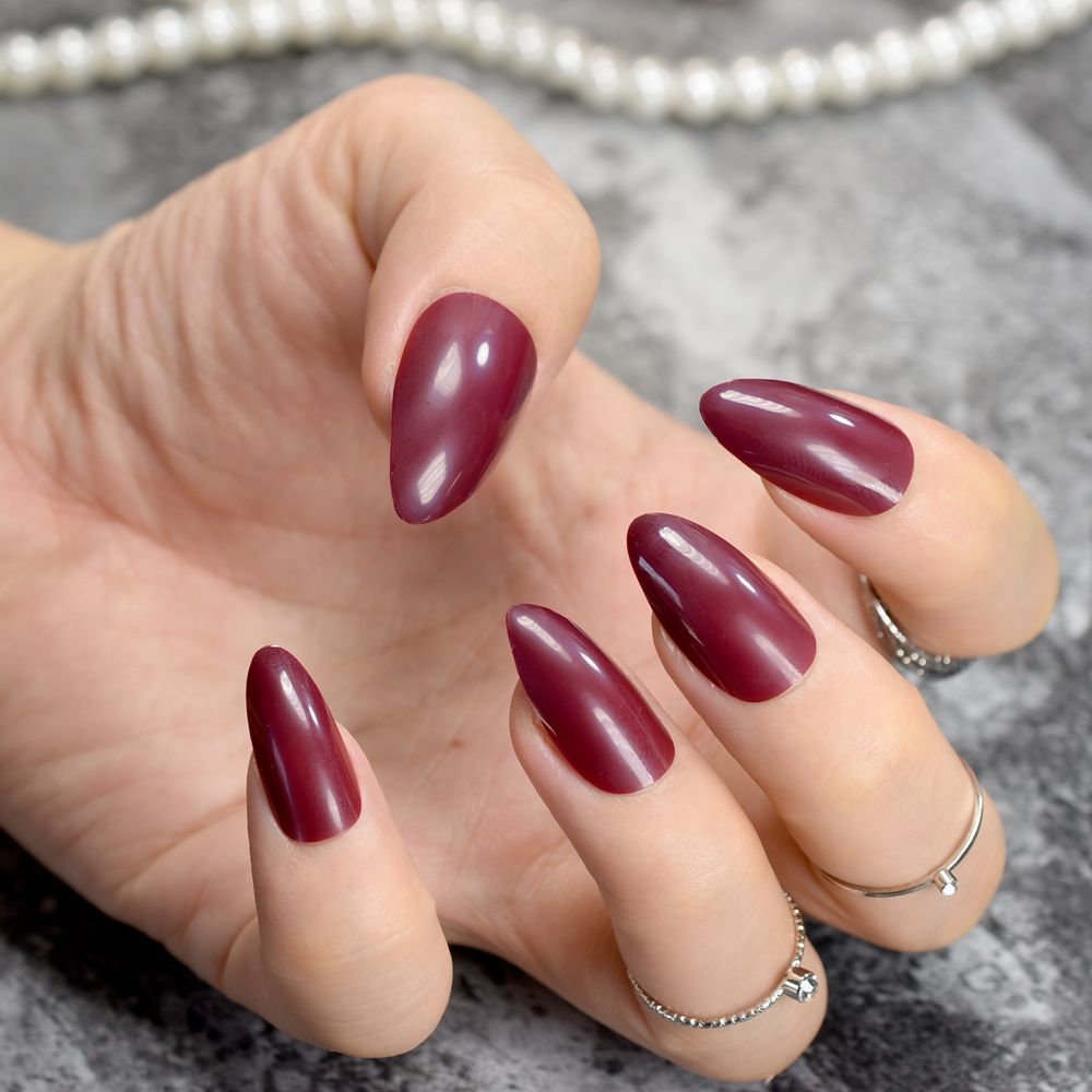 Bordeaux Vampire Color Stilettos Point Shape False Nail Solid Brown Red Full Cover Acrylic Artificial Sharp Stiletto Fake Nails, White
Bordeaux Vampire Color Stilettos Point Shape False Nail Solid Brown Red Full Cover Acrylic Artificial Sharp Stiletto Fake Nails, White