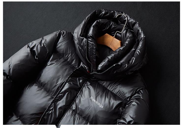 2019 new arrival winter high quality 80% white duck down hooded long jackets men,print letters waterproof parkas men