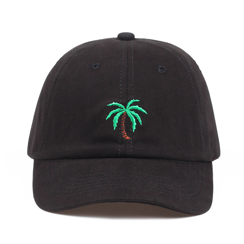 Embroidery Palm Trees Curved Dad Hats Take A Trip Baseball Cap Coconut Hat Strapback Hip Hop Cap Adjustable