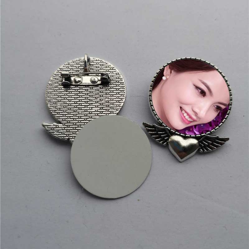 sublimation blank round pins brooches wings of love ancient silver brooch jewelry hot transfer printing consumables
sublimation blank round pins brooches wings of love ancient silver brooch jewelry hot transfer printing consumables