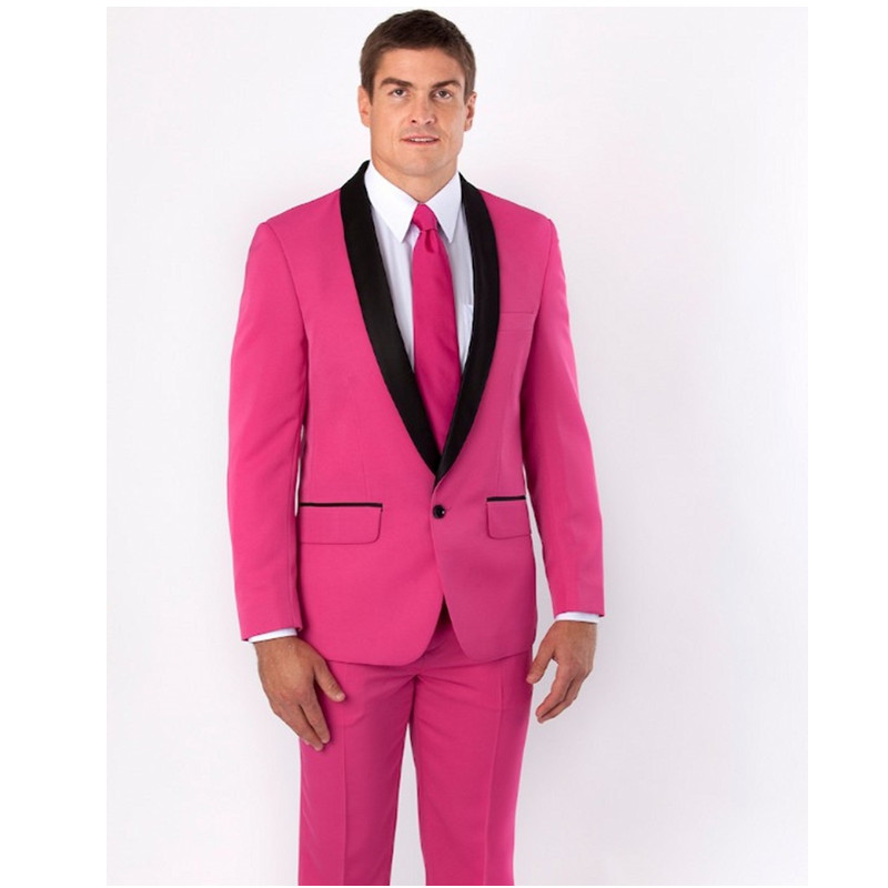 Custom Made New Arrival Groomsmen Shawl Black Lapel Groom Tuxedos Hot Pink Men Suits Wedding Best Man (Jacket+Pants, Red
Custom Made New Arrival Groomsmen Shawl Black Lapel Groom Tuxedos Hot Pink Men Suits Wedding Best Man (Jacket+Pants, Red