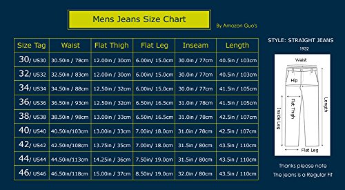 PY BIGG Mens Jeans Regular Fit Big Tall Jogger Pants Stretch Casual Workwear Elastic Waist Plus Size