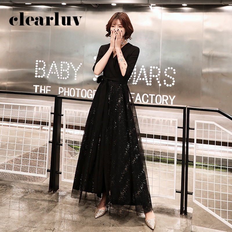 Sequined Evening Dresses DR354 Black A-Line Vestido De Fiesta Ankle-Length Women Party Dress V-Neck Half Sleeve Elegant Gowns, B style short
Sequined Evening Dresses DR354 Black A-Line Vestido De Fiesta Ankle-Length Women Party Dress V-Neck Half Sleeve Elegant Gowns, B style short