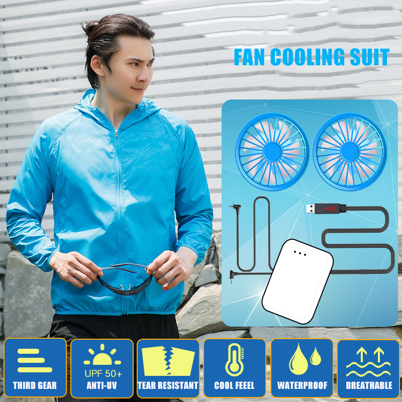 Summer Sun-Proof Outdoor Skin Jacket Sport Clothing USB Cooling Air Conditioning Clothes Fishing Suits Small Fan FishingClothing
Summer Sun-Proof Outdoor Skin Jacket Sport Clothing USB Cooling Air Conditioning Clothes Fishing Suits Small Fan FishingClothing