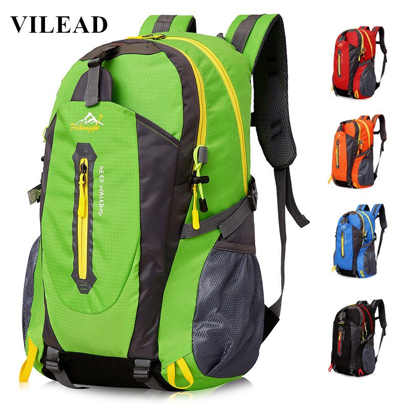Vilead 40L Polyester Outdoor Shoulder Bag Waterproof Travel Camping Hiking Backpack Men Women Sports Adjustable Carrying Bag, Black backpack
Vilead 40L Polyester Outdoor Shoulder Bag Waterproof Travel Camping Hiking Backpack Men Women Sports Adjustable Carrying Bag, Black backpack