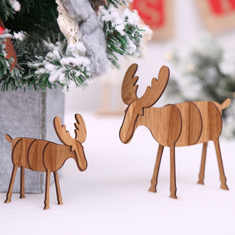 DIY Wooden Elk Ornaments Ornaments For Home Bars Shopping Malls Christmas New Year Decoration Supply 
DIY Wooden Elk Ornaments Ornaments For Home Bars Shopping Malls Christmas New Year Decoration Supply