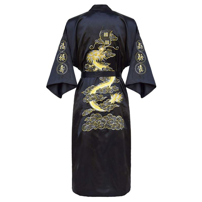 Plus Size Casual Men Kimono Robe Gown Embroidery Dragon Bathrobe Gown Sleepwear Loose Lounge Nightgown Satin Intimate Lingerie, Gray b
Plus Size Casual Men Kimono Robe Gown Embroidery Dragon Bathrobe Gown Sleepwear Loose Lounge Nightgown Satin Intimate Lingerie, Gray b