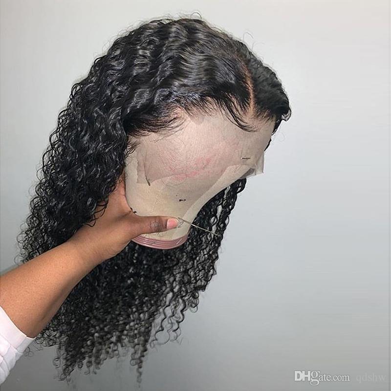 13x4 Frontal HD Lace Wig Transparent Frontal Virgin Malaysian Curly Invisible Knots Lacefront Wigs For Black Women Bleached Knots diva1