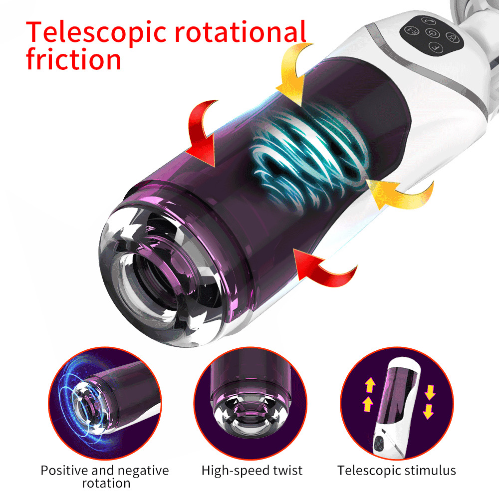 Full Automatic Piston Telescopic Rotation Male Masturbator Cup Adult Sex Toys Real Vagina Sucking Vibrator Handsfree Sex Machine Y200411 - view 3