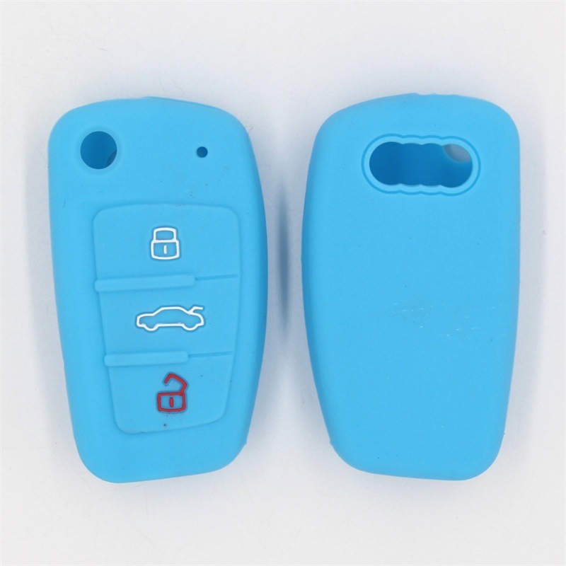 3 Button Silicone Car Remote Key Fob Shell Cover For Audi A1 S1 A3 S3 A4 A6 RS6 TT Q3 Q7