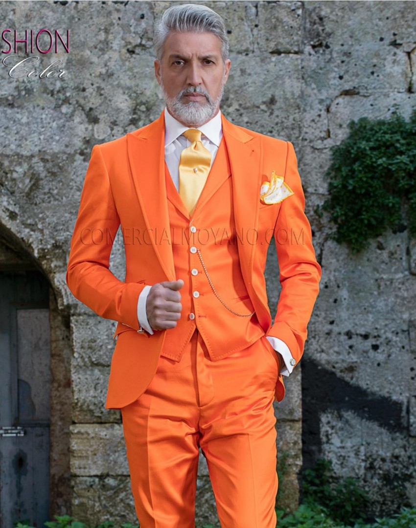 Fashion Orange Groom Tuxedos Peak Lapel Groomsmen Mens Wedding Dress Excellent Man Jacket Blazer 3 Piece Suit(Jacket+Pants+Vest+Tie) 952, Same as image
Fashion Orange Groom Tuxedos Peak Lapel Groomsmen Mens Wedding Dress Excellent Man Jacket Blazer 3 Piece Suit(Jacket+Pants+Vest+Tie) 952, Same as image